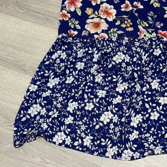 Studio B Summer Dress Blue Long Floral NWT XL - Picture 8 of 13